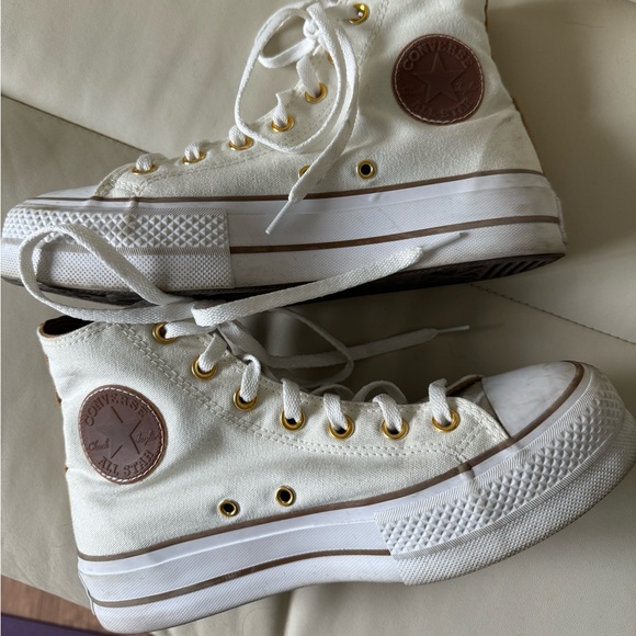 Custom Design white platform converse - Picture 4 of 13